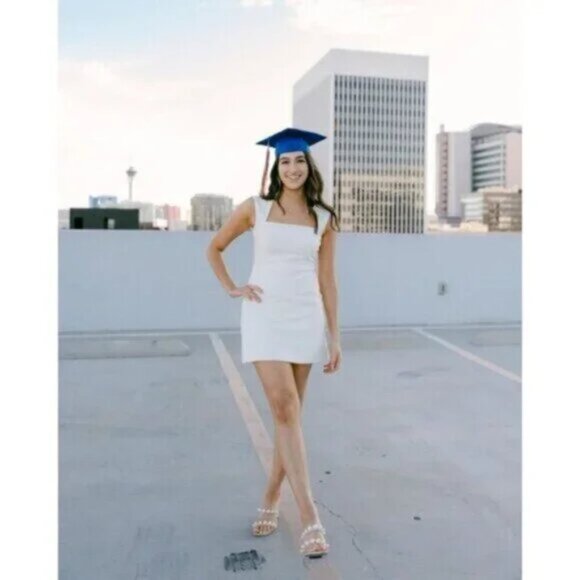 FRENCH CONNECTION Ruth Whisper A-Line Dress in Summer White Size US 12 - Picture 3 of 14